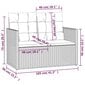 vidaXL dārza sols ar matračiem, 105 cm, melns, PE rotangpalma cena un informācija | Dārza soli | 220.lv