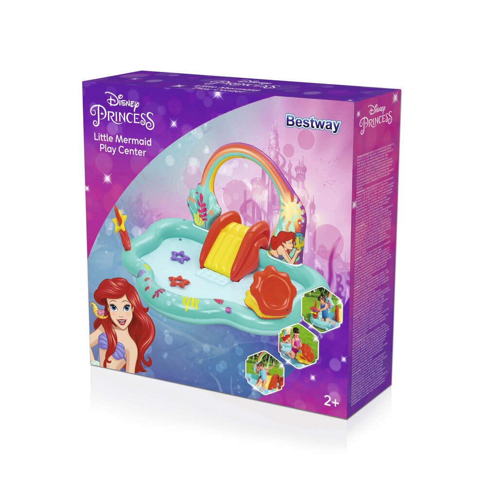 Piepūšamais rotaļu laukums Bestway Little Mermaid, 221x193x117 cm, zaļš cena un informācija | Piepūšamās rotaļlietas un pludmales preces | 220.lv