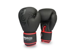 Boksa cimdi Proiron Gloves 8 OZ Black цена и информация | Боевые искусства | 220.lv