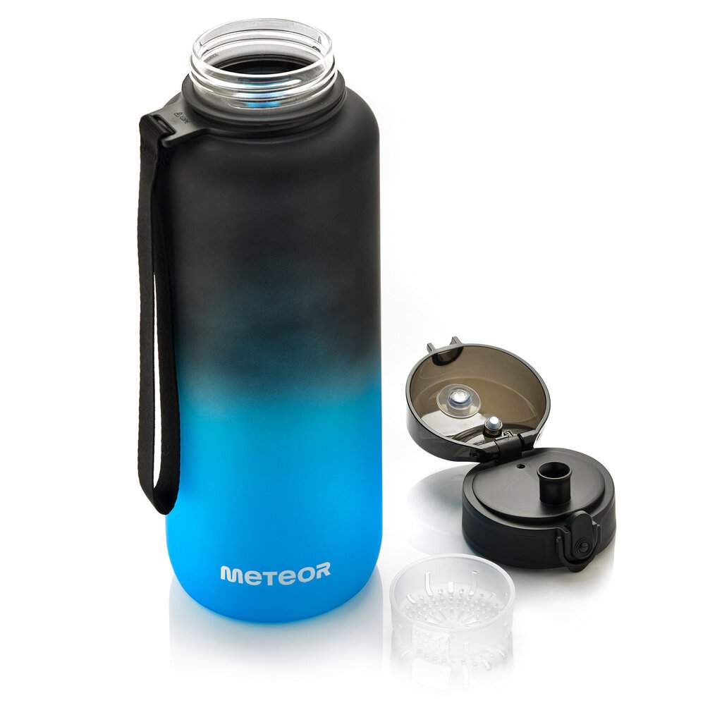 Meteor ūdens pudele 1500 ml black/blue cena un informācija | Ūdens pudeles | 220.lv