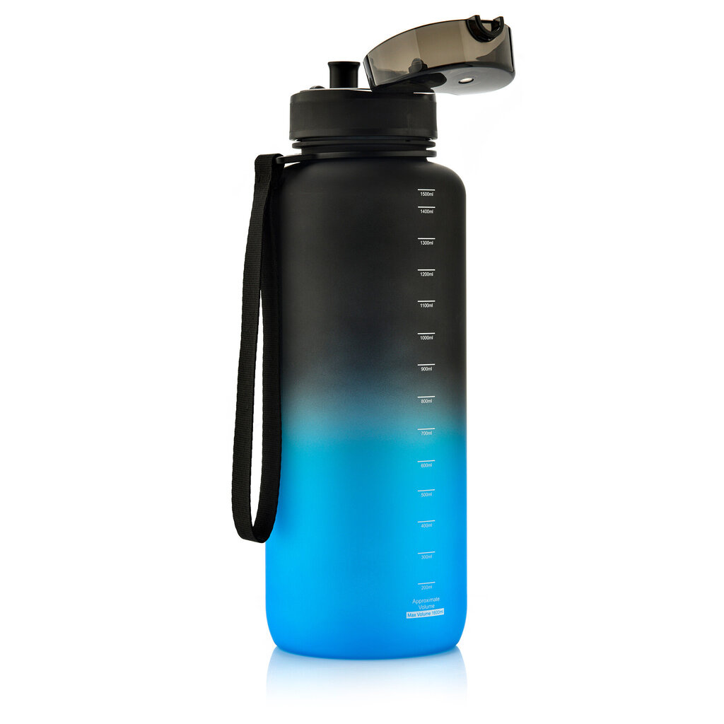 Meteor ūdens pudele 1500 ml black/blue цена и информация | Ūdens pudeles | 220.lv