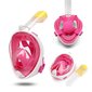 Snorkelēšanas sejas maska (niršanas maska) L/XL roza cena un informācija | Niršanas maskas | 220.lv