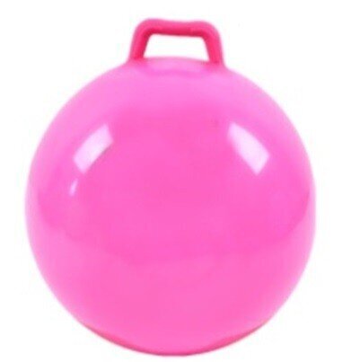 Bumba ar rokturi 45 cm rozā cena un informācija | Vingrošanas bumbas | 220.lv
