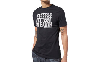 Мужская футболка Reebok CrossFit Fittest on Earth, черный цвет цена и информация | Мужская спортивная одежда | 220.lv