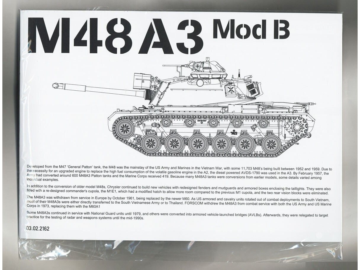 Takom - M48A3 Mod B, 1/35, 2162 cena un informācija | Konstruktori | 220.lv