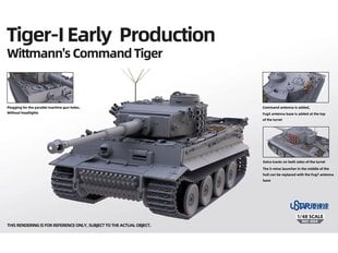 Suyata - Tiger I Early Production w/Full Interior `Wittmann`s Command Tiger`, 1/48, NO004 cena un informācija | Konstruktori | 220.lv