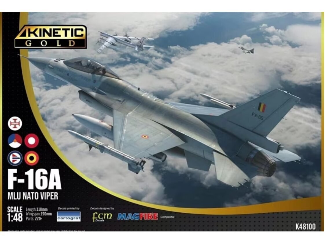 KINETIC - F-16A MLU NATO Viper, 1/48, 48100 цена и информация | Konstruktori | 220.lv