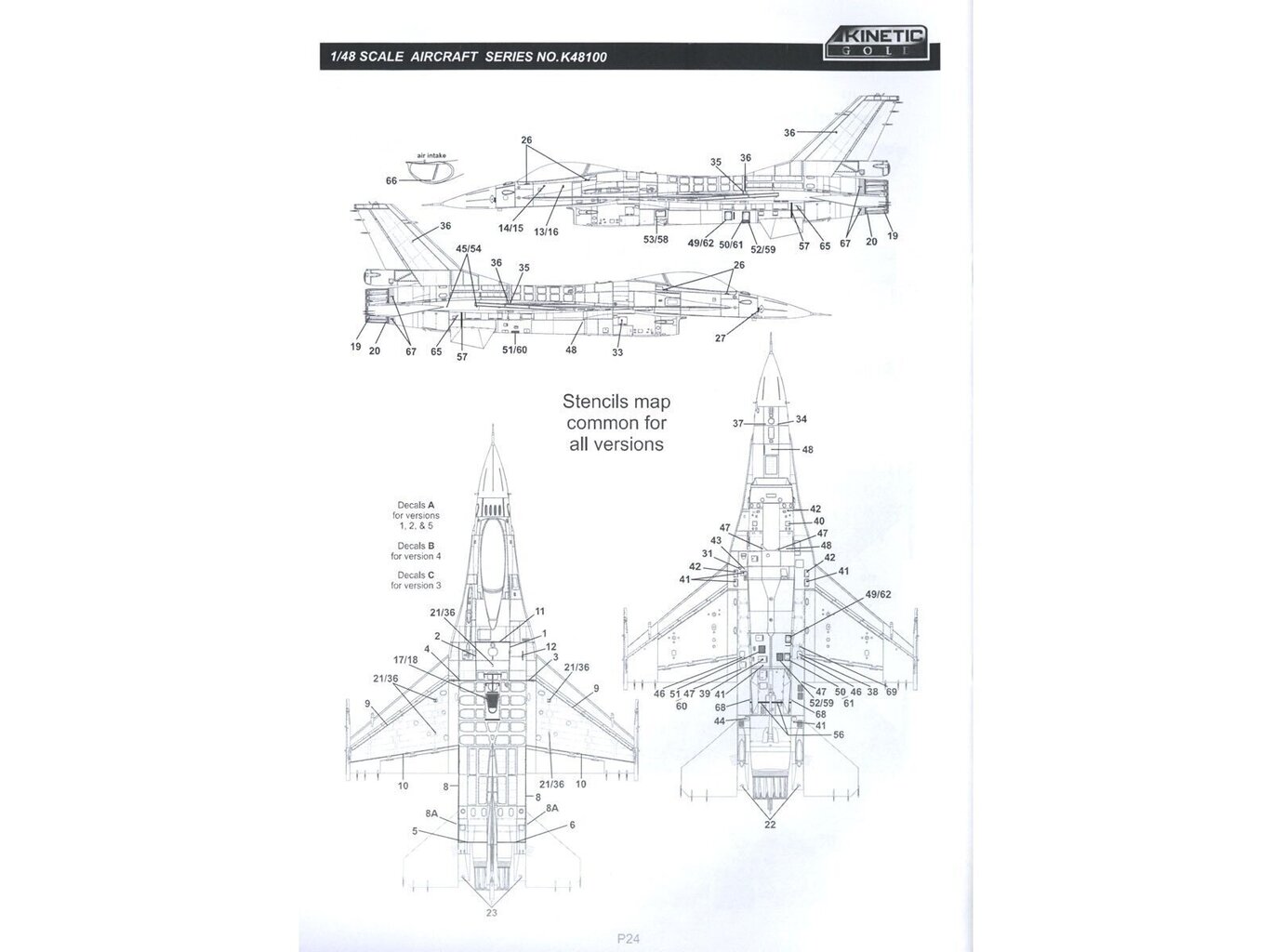 KINETIC - F-16A MLU NATO Viper, 1/48, 48100 цена и информация | Konstruktori | 220.lv