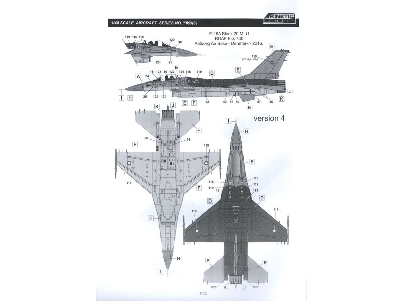 KINETIC - F-16A MLU NATO Viper, 1/48, 48100 цена и информация | Konstruktori | 220.lv