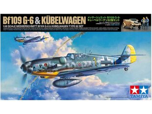 Tamiya - Messerschmitt Bf109 G-6 & Kübelwagen Type 82 Set, 25204 цена и информация | Конструкторы и кубики | 220.lv