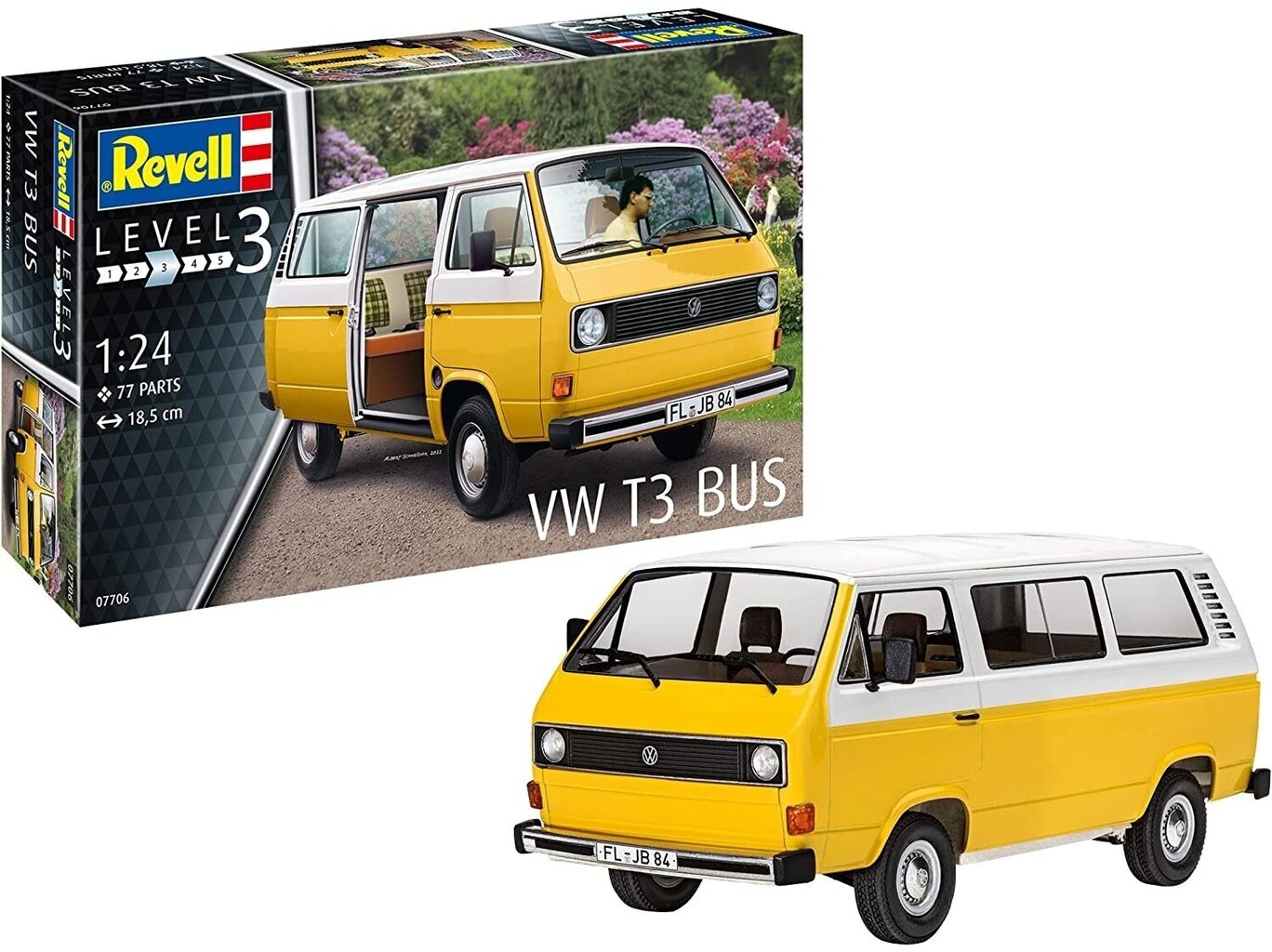 Revell - VW T3 Bus, 1/24, 07706 цена и информация | Konstruktori | 220.lv