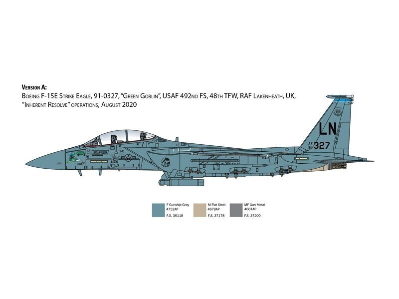 Italeri - F-15E Strike Eagle, 1/48, 2803 cena un informācija | Konstruktori | 220.lv