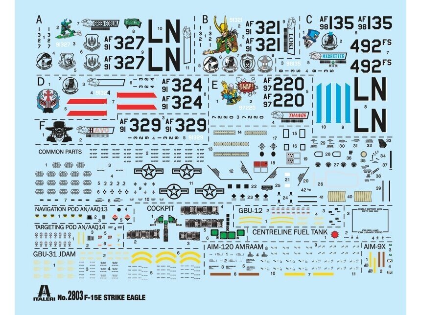 Italeri - F-15E Strike Eagle, 1/48, 2803 cena un informācija | Konstruktori | 220.lv
