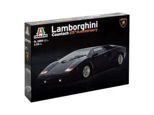 Italeri - Lamborghini Countach 25th Anniversary, 1/24, 3684 цена и информация | Конструкторы и кубики | 220.lv