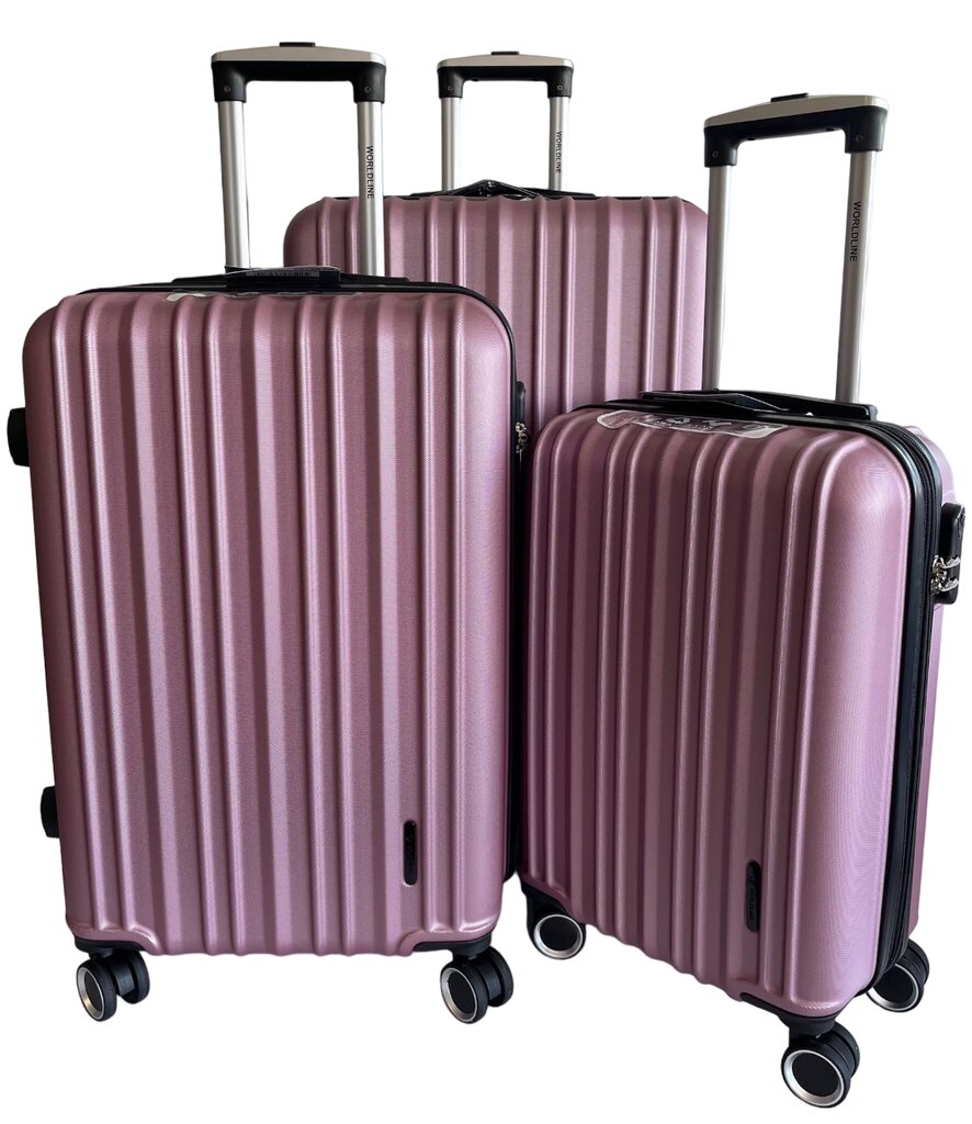 Mazs ceļojumu čemodāns Airtex Worldline Braga rozā, 623/S cena un informācija | Koferi, ceļojumu somas | 220.lv