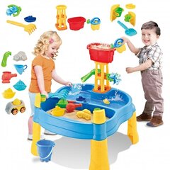Ūdens un smilšu galds ar piederumiem Woopie, 14 el., cena un informācija | Ūdens, smilšu un pludmales rotaļlietas | 220.lv