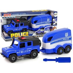 Policijas automašīna ar piekabi LeanToys cena un informācija | Rotaļlietas zēniem | 220.lv