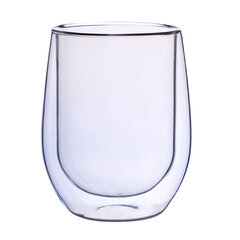 двойные стеклянные стаканы andrea color, 300 мл, синий 2 шт. цена и информация | Стаканы, фужеры, кувшины | 220.lv