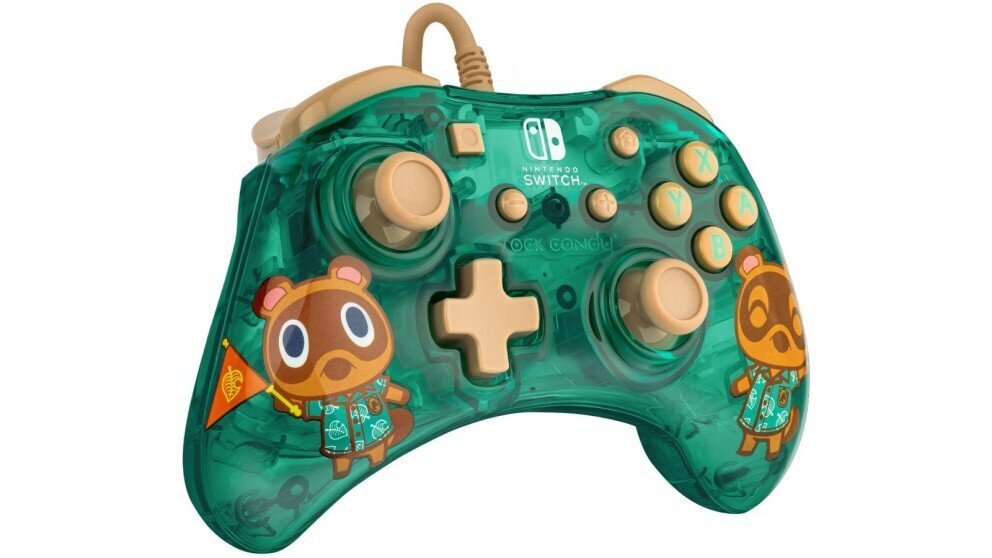 Spēļu kontrolieris ar vadu PDP Rock Candy Mini Animal Crossing Nintendo Switch, zaļš цена и информация | Spēļu kontrolieri | 220.lv