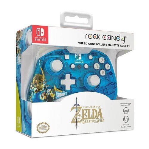 Spēļu kontrolieris ar vadu PDP Rock Candy Mini Zelda Nintendo Switch, zils cena un informācija | Spēļu kontrolieri | 220.lv