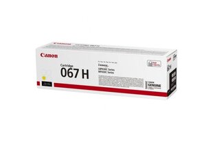 оригинальный тонер canon 067 h y, желтый, 2350p, высокая емкость, 5103c002, canon lbp631cdw, lbp633cdw, mf651cw, mf655cdw, mf657cdw, o цена и информация | Картриджи для лазерных принтеров | 220.lv