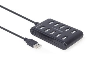 Gembird UHB-U2P10P-01, USB 2.0 цена и информация | Адаптеры и USB разветвители | 220.lv