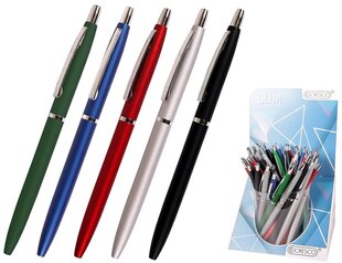 Автоматическая шариковая ручка SLIM, Cresco, 1,0 мм, синяя сп. цена и информация | Письменные принадлежности | 220.lv