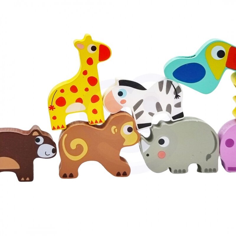 Koka spēle bērniem "Safari Zoo" 13 gabali, Woopie цена и информация | Attīstošās rotaļlietas | 220.lv