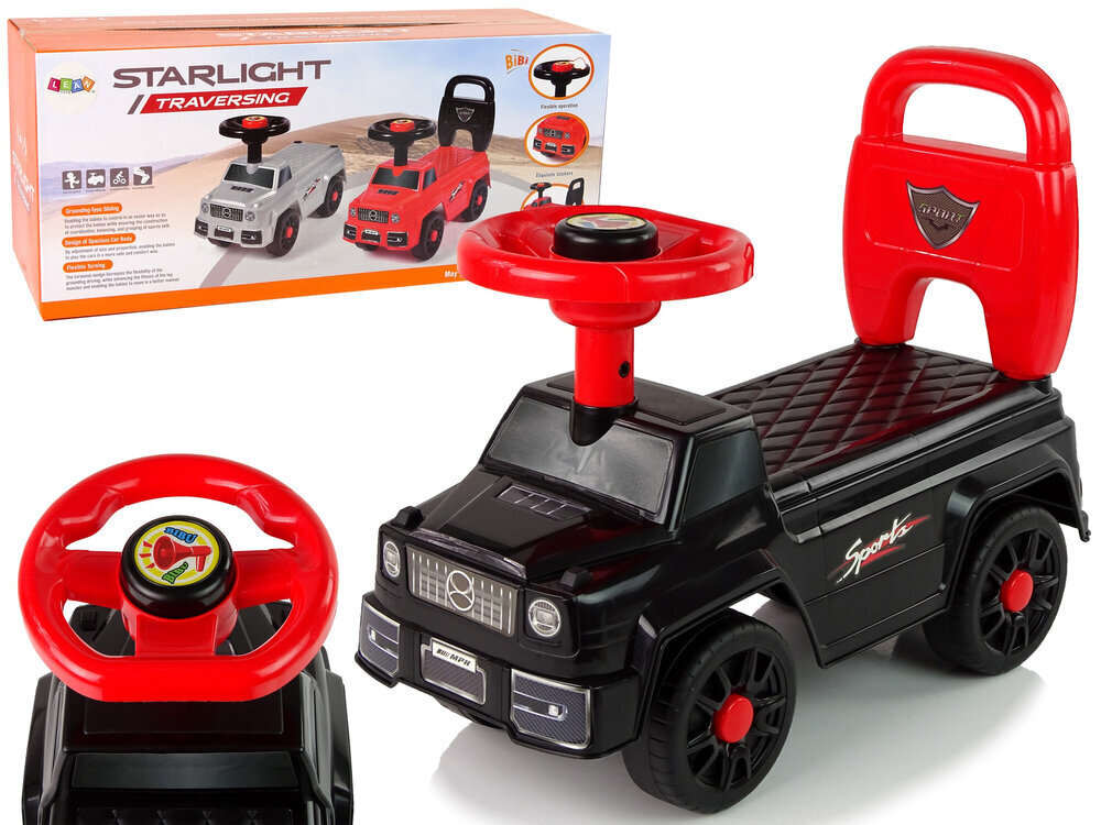 Skūteris melns Lean Toys ,,Starlight traversing'' cena un informācija | Rotaļlietas zīdaiņiem | 220.lv