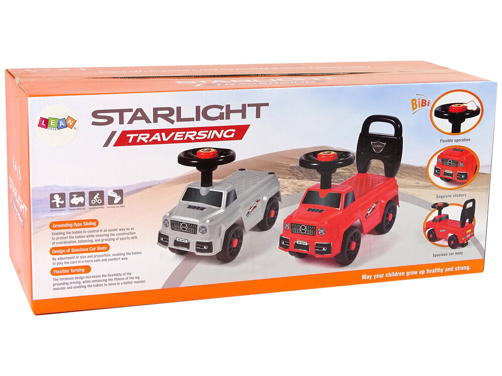 Skūteris, sudraba "Starlight shadow'' Lean Toys cena un informācija | Rotaļlietas zīdaiņiem | 220.lv