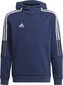 Džemperis Adidas Tiro 21 Sweat Hoody Junior GK9680, zils cena un informācija | Futbola formas un citas preces | 220.lv