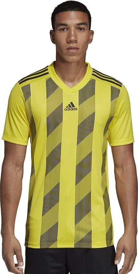 Futbola krekls Adidas Striped 19 Jsy, dzeltens cena un informācija | Futbola formas un citas preces | 220.lv