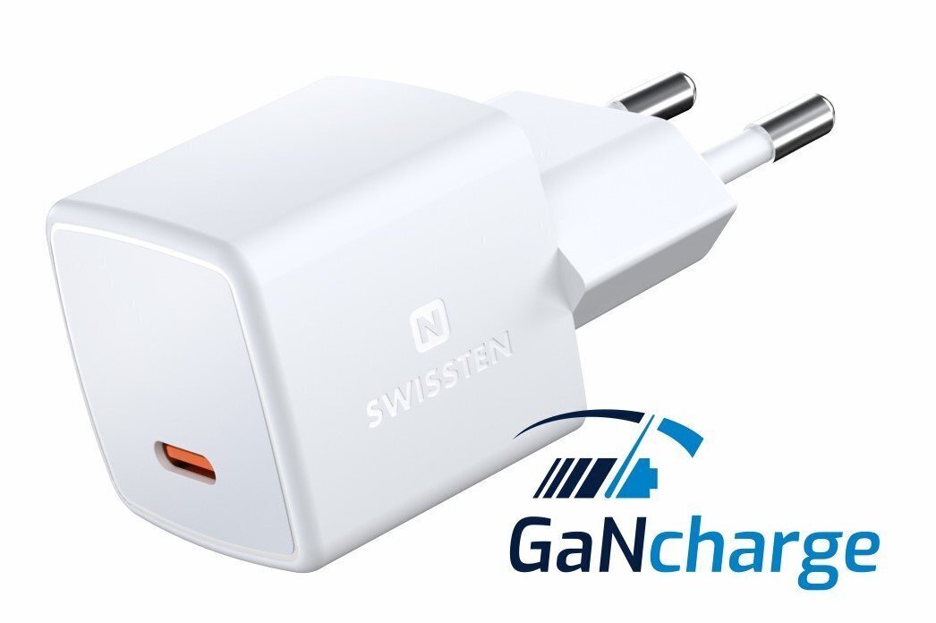 Swissten GaN Mini Tīkla Lādētājs USB-C 33W PD cena un informācija | Lādētāji un adapteri | 220.lv