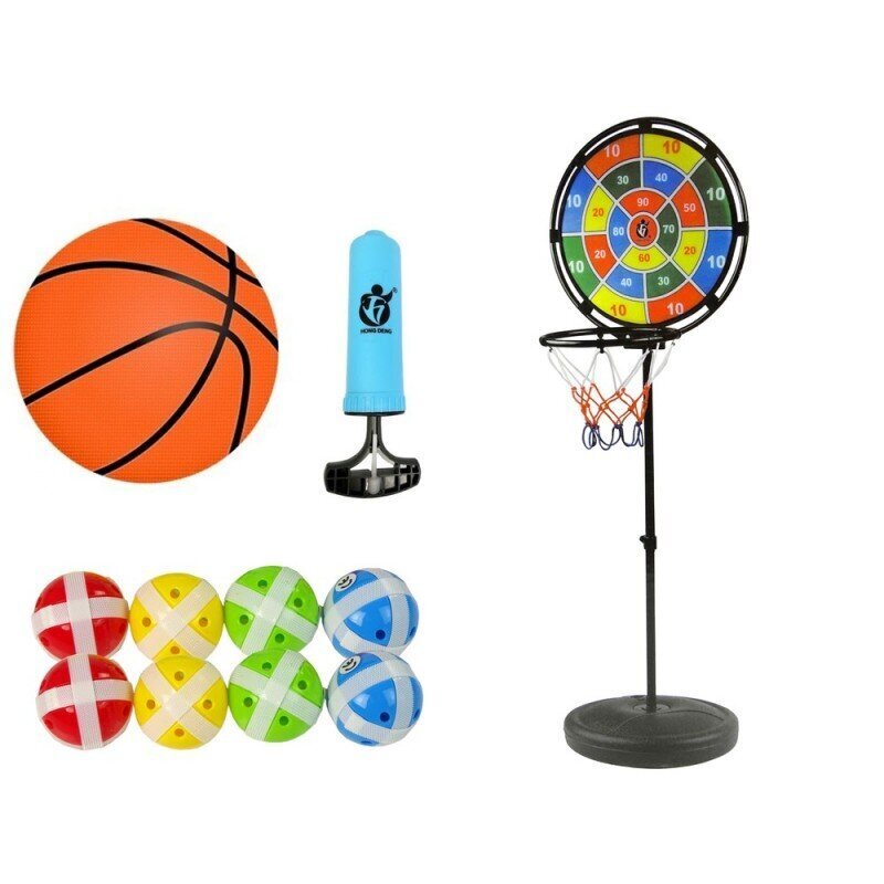 Basketbola spēle 2 in 1 LeanToys 170 cm cena un informācija | Spēles brīvā dabā | 220.lv