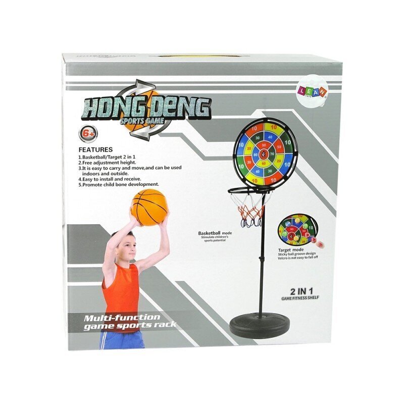 Basketbola spēle 2 in 1 LeanToys 170 cm cena un informācija | Spēles brīvā dabā | 220.lv