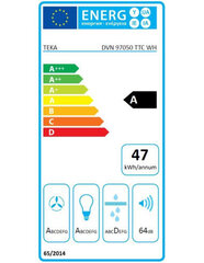 Tvaika nosūcējs Teka DVN97050TTCWH 90 cm Balts cena un informācija | Tvaika nosūcēji | 220.lv