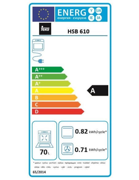 Daudzfunkciju krāsns Teka HSB610 70 L 2615 W Balts cena un informācija | Cepeškrāsnis | 220.lv