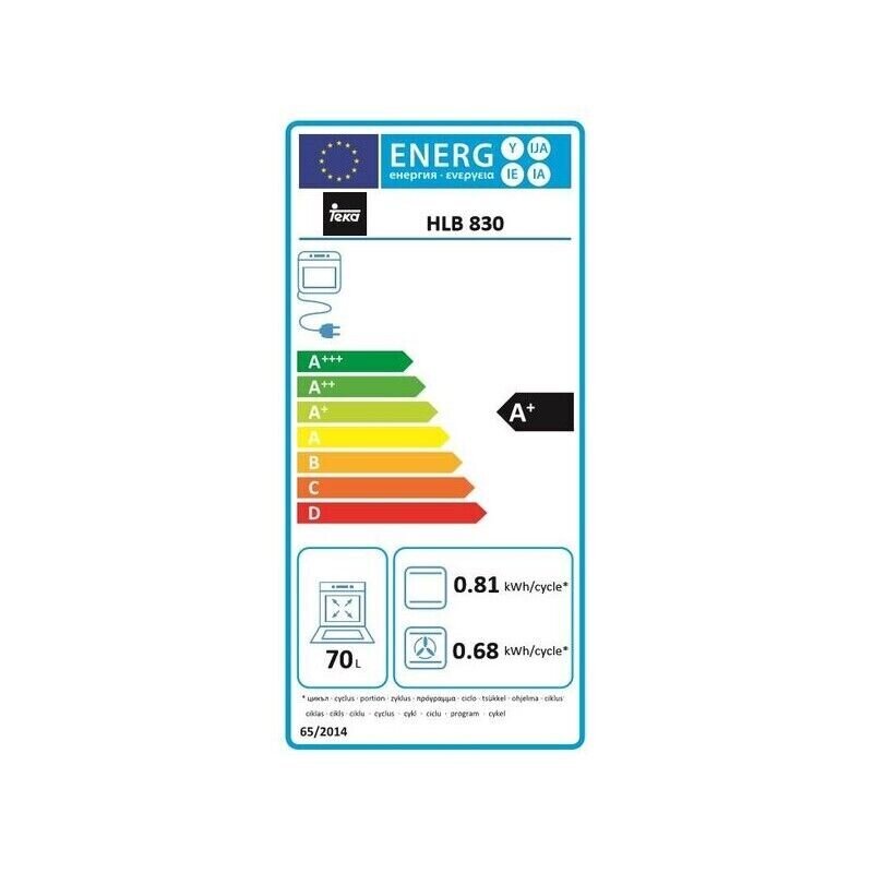 Daudzfunkcionālā krāsns Teka HLB830SS 70 L Hydroclean Touch Control 2615W цена и информация | Cepeškrāsnis | 220.lv