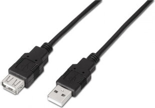 Aisens A101-0017, USB-A F/M, 3 m цена и информация | Кабели и провода | 220.lv