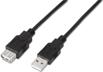 Aisens A101-0017, USB-A F/M, 3 m cena un informācija | Kabeļi un vadi | 220.lv