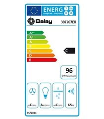 Традиционная вытяжка Balay 3BF267EX 690 m³/h 65 dB 252W Нержавеющая сталь цена и информация | Вытяжки на кухню | 220.lv