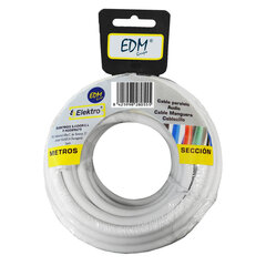 Кабель EDM 2 x 1 mm 10 m Белый цена и информация | Кабели и провода | 220.lv