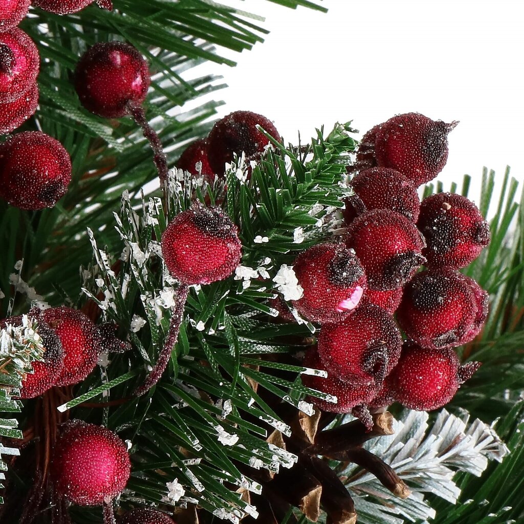 Mākslīgie pīlādži Frosty Dark Red 12 mm, 20 gab. cena un informācija | Ziemassvētku dekorācijas | 220.lv
