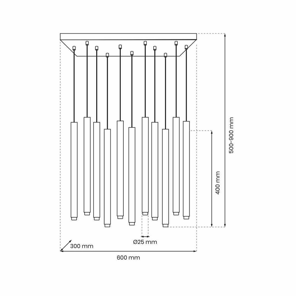 Piekarināma LED lampa Monza Black MLP8844 cena un informācija | Lustras | 220.lv