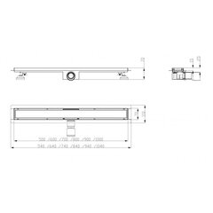 Noteka SLEEK 700mm cena un informācija | Dušas trapi | 220.lv