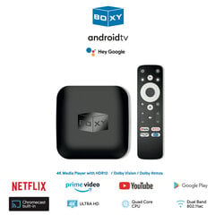 BOXY Android TV 11 Box Медиаплеер, Netflix in 4K Dolby Vision & Atmos, Disney, IPTV, 2GB/16GB, WIFI, HDR+ цена и информация | Мультимедийные проигрыватели | 220.lv