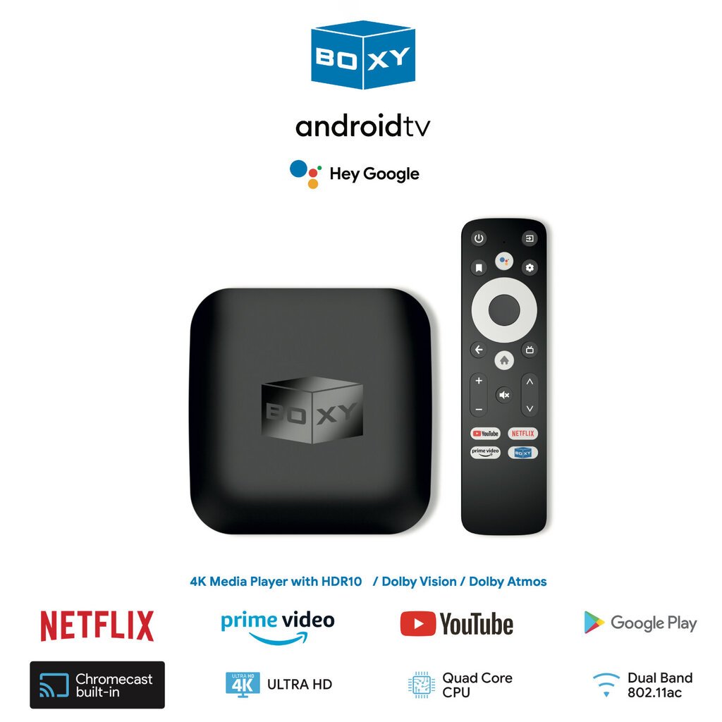 Boxy Android TV 11 Box цена и информация | Multimediju atskaņotāji | 220.lv