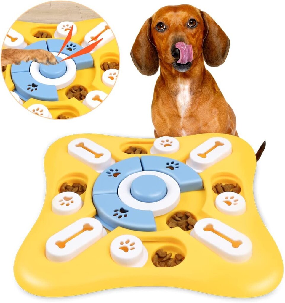 Interaktīva spēle suņiem, dzeltena цена и информация | Suņu rotaļlietas | 220.lv