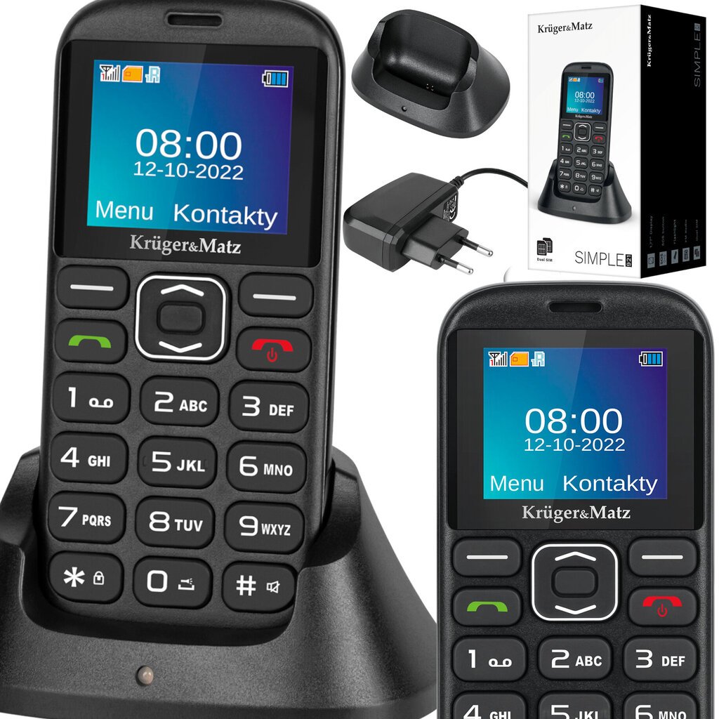 Kruger&Matz Simple GSM tālrunis senioriem cena un informācija | Mobilie telefoni | 220.lv