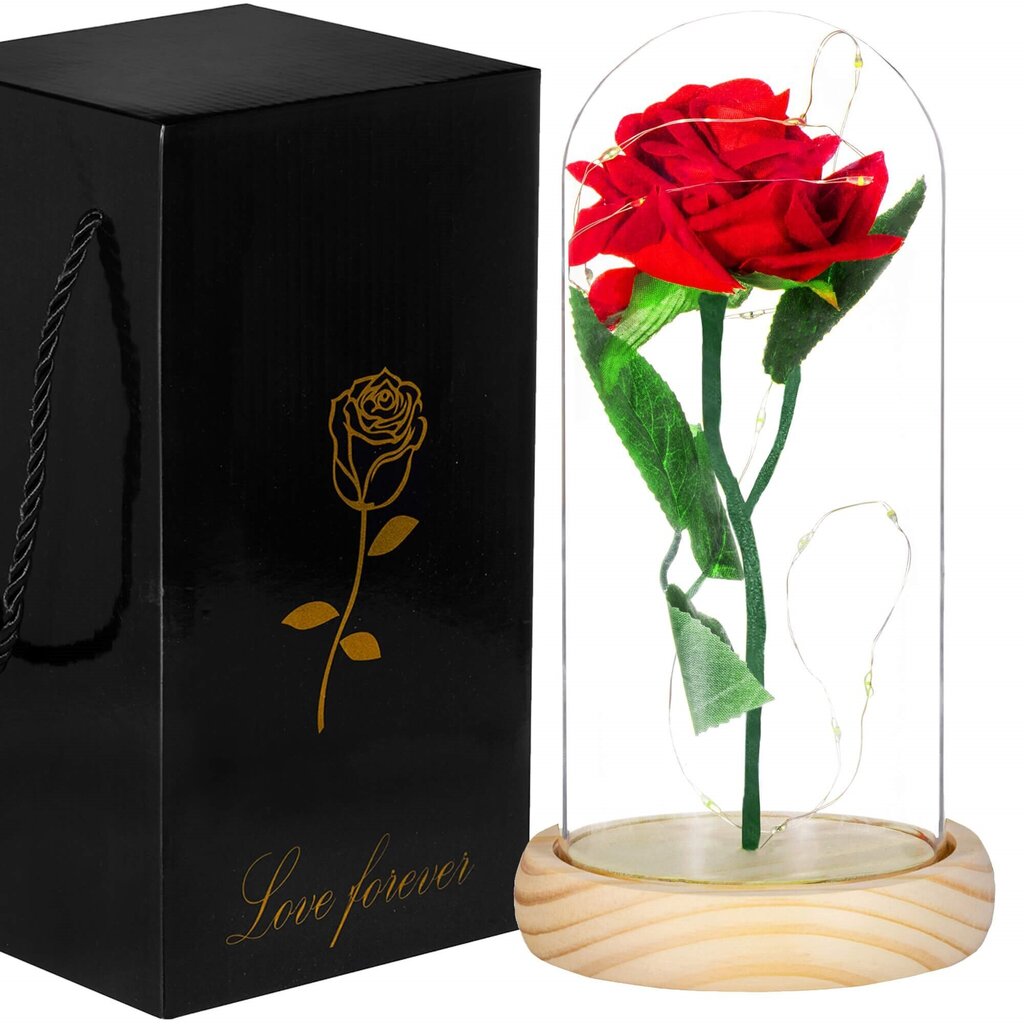 Roze ar LED vītni HA5155 cena un informācija | Stabilizētās rozes, augi | 220.lv